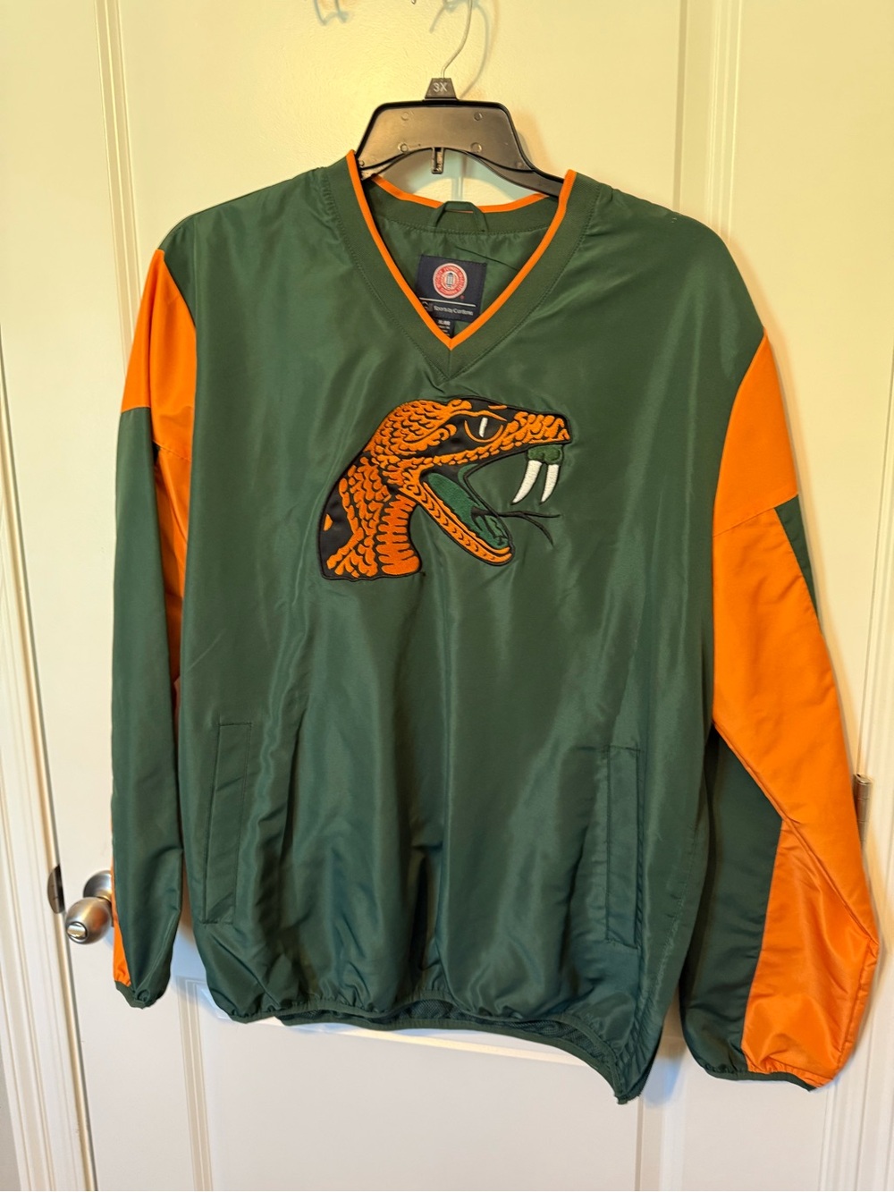 FAMU Rattlers Green & Orange Pullover Jacket with Rattler Embroidery